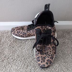Women's Three In Brown Cheetah Print Tennis Shoe Sz. 8.5